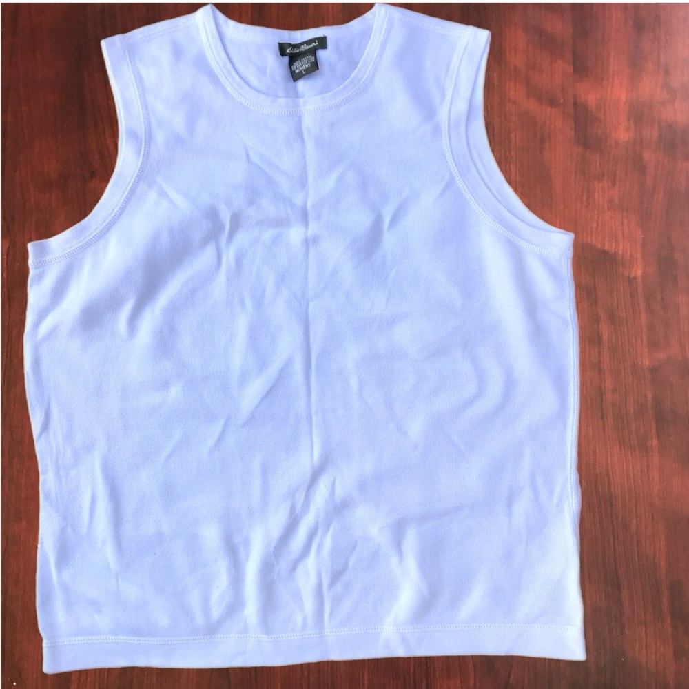 Like New Eddie Bauer White Cotton Shell Top Large